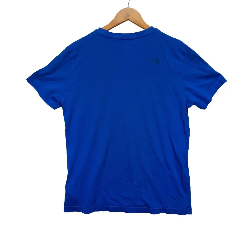 The North Face T-shirt Men's Logo Printed Cotton Blue M L